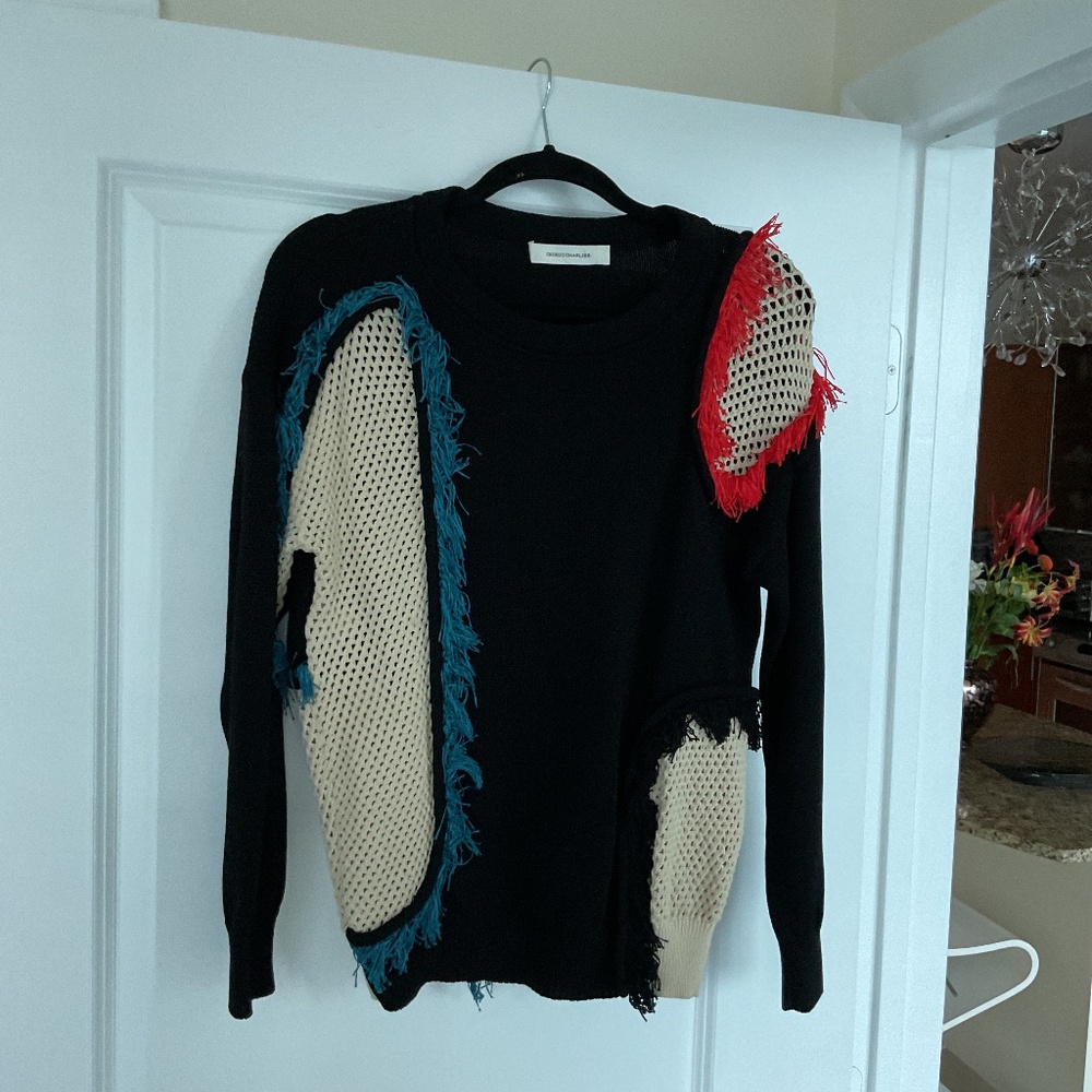 Cedric Charlier unique design 100% cotton sweater size 6 made in Italy
